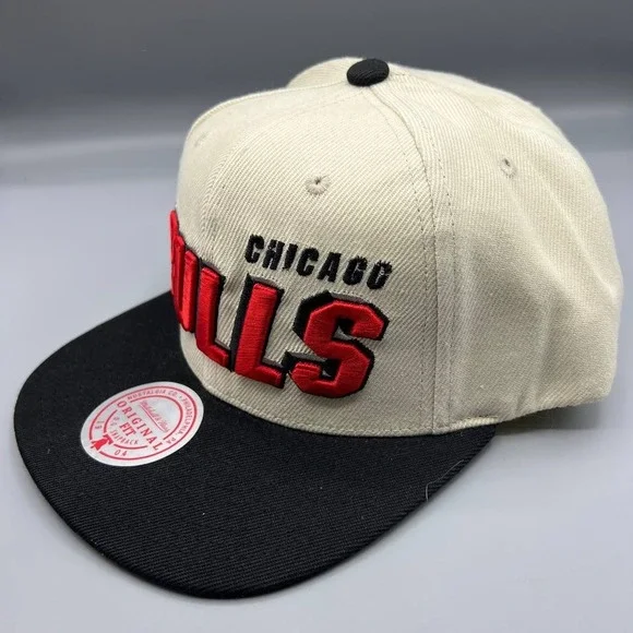 Chicago Bulls Hat Men NBA Draft 1996 Shadow Mitchell & Ness Snap Back Cap New‎
